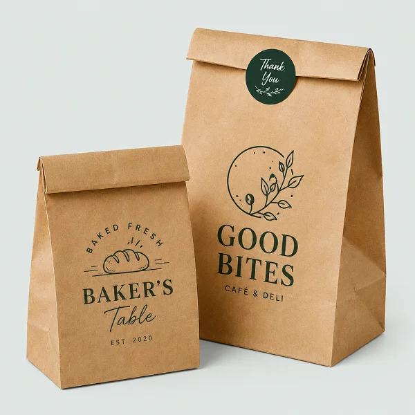 order bulk custom printed kraft lunch bags fine packaging