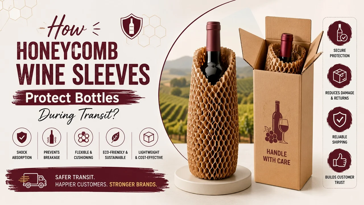 Custom Honeycomb Sleeve for Wine Bottles